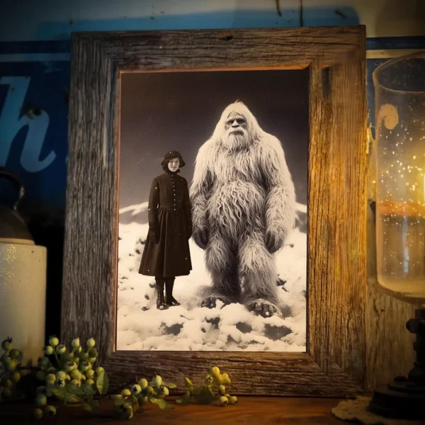 Personalized Yeti Poster Custom Face Abominable Snowman Art