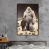 Personalized Yeti Poster Custom Face Abominable Snowman Art