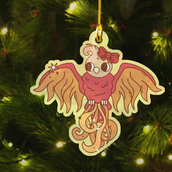 Cute Phoenix Christmas Ornament Firebird Decor