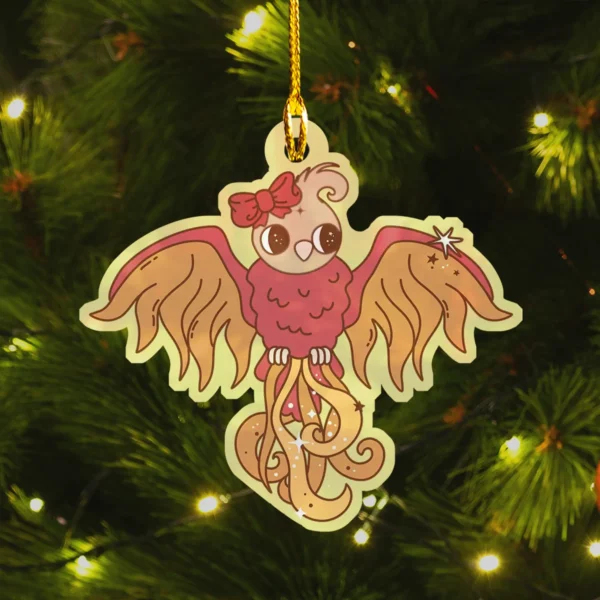 Cute Phoenix Christmas Ornament Firebird Decor
