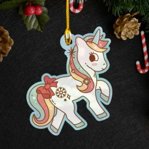 Cute Unicorn Christmas Ornament Decor