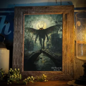 Vintage Mothman Prophecy 1966 Poster Cryptid Art Decor