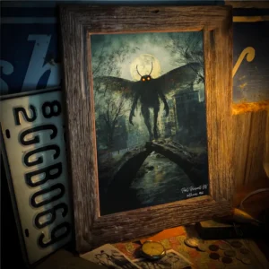 Vintage Mothman Prophecy 1966 Poster Cryptid Art Decor