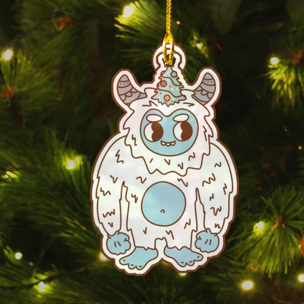 Cute Yeti Christmas Ornament Abominable Snowman Decor