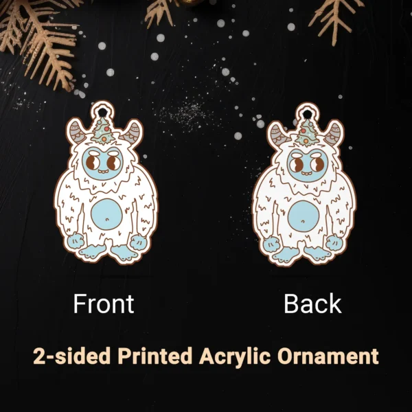 Cute Yeti Christmas Ornament Abominable Snowman Decor