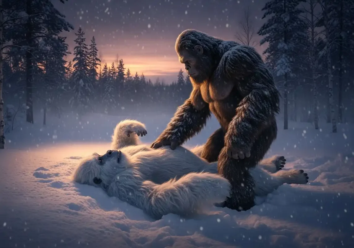 Bigfoot vs Yeti: If They Fought in 3 Different Arenas, Who Would Actually Win? 17 Bigfoot defeats Yeti respectful ending