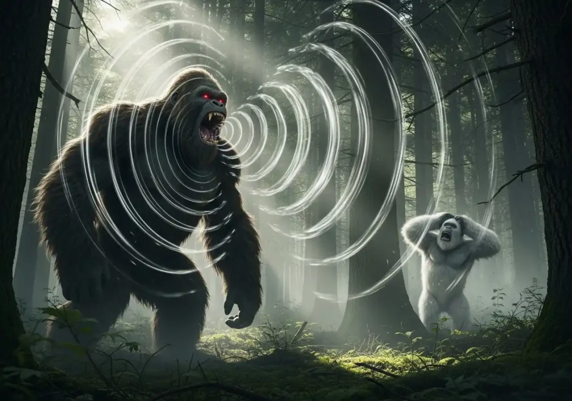 Bigfoot vs Yeti: If They Fought in 3 Different Arenas, Who Would Actually Win? 10 Bigfoot infrasound attack visualization