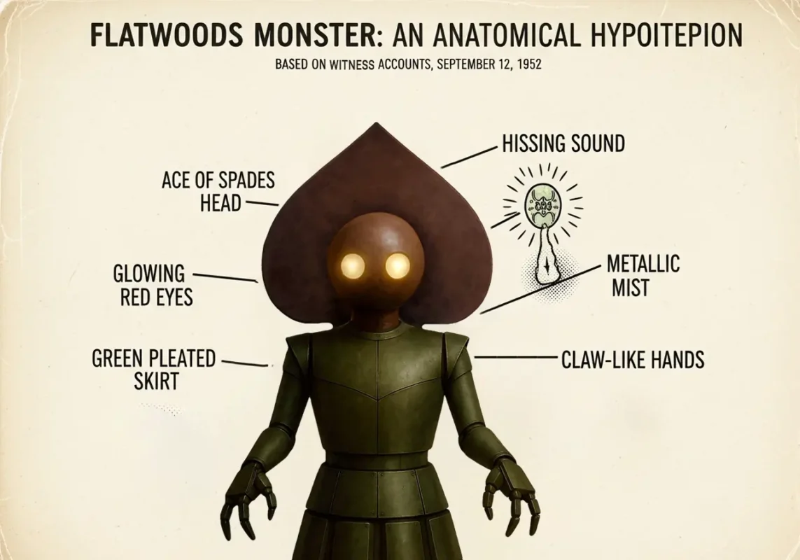 Flatwoods Monster: The Complete West Virginia Alien Guide 3 Flatwoods Monster features infographic