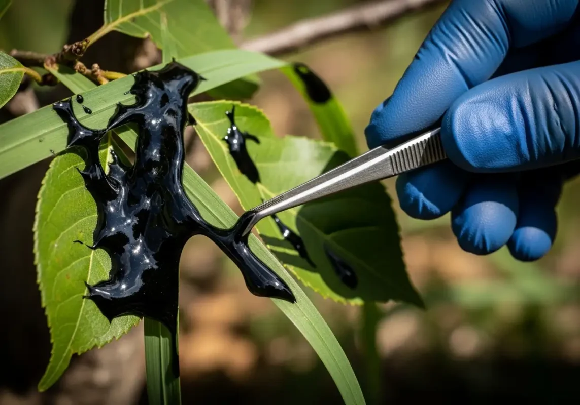 Flatwoods monster oily deposit evidence