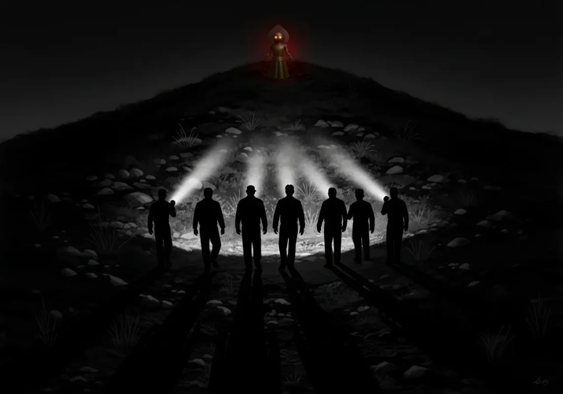 Flatwoods Monster: The Complete West Virginia Alien Guide 5 Flatwoods witnesses walking up hill 1952