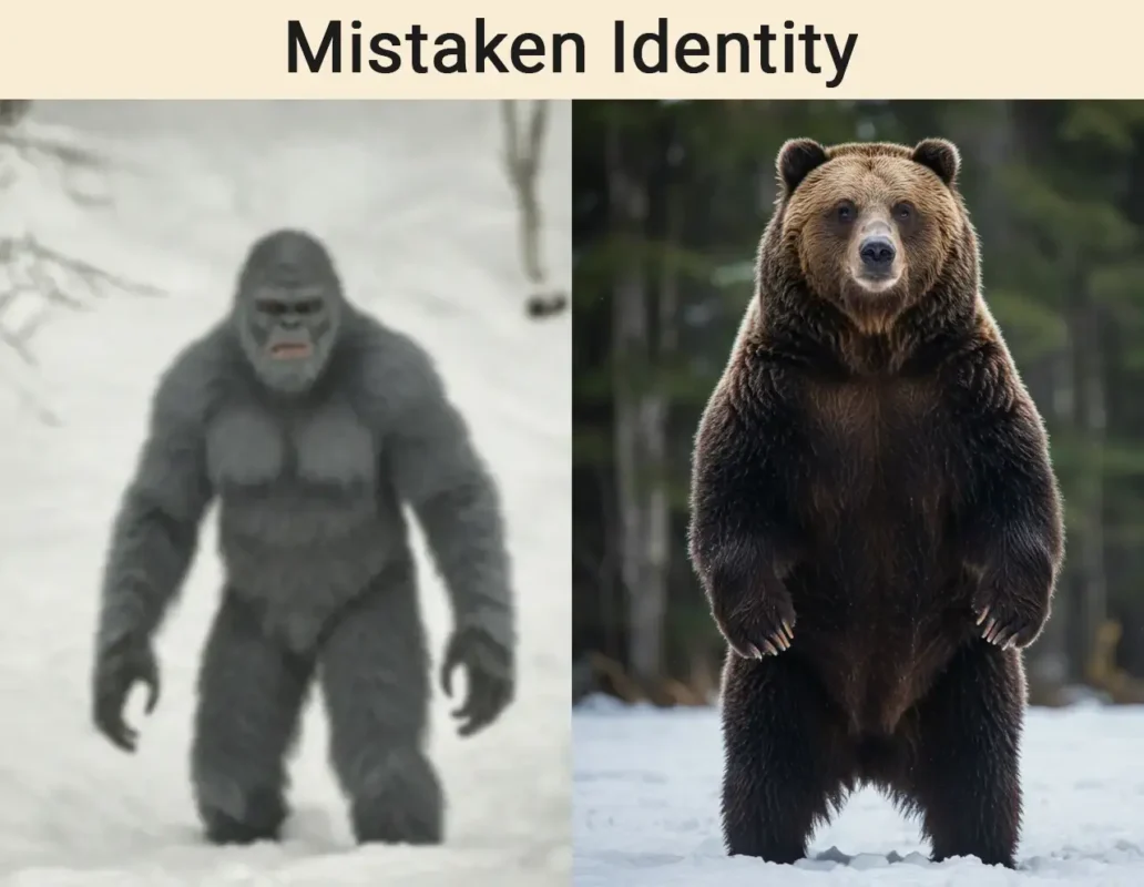 Yeti: The Complete Guide To The Himalayan Legend 14 bear standing vs Yeti sighting comparison 1