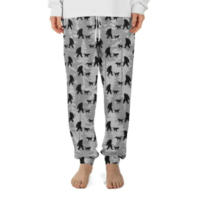 30+ Best Bigfoot Clothing & Apparel Items for Every Believer 24 Bigfoot Dog Walker Pajama Joggers Funny Gift for Dog Lovers
