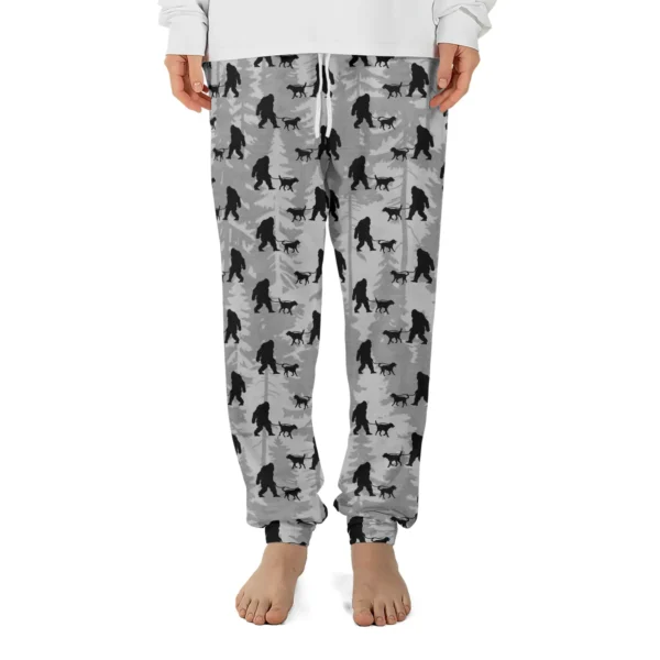 Bigfoot Dog Walker Pajama Joggers Funny Gift for Dog Lovers