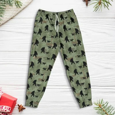10 Best Bigfoot Pajama Pants To Comfortably Hunt for Cryptids 9 Bigfoot Dog Walker Pajama Joggers Funny Gift for Dog Lovers
