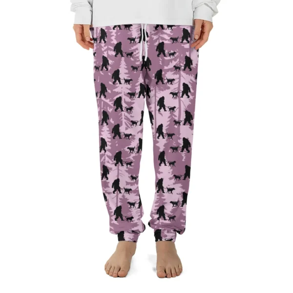Bigfoot Dog Walker Pajama Joggers Funny Gift for Dog Lovers