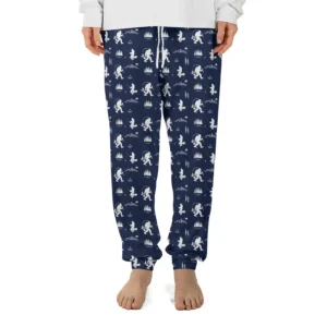 Fishing Bigfoot Pajama Joggers Gift for Fisherman & Anglers
