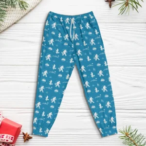 Fishing Bigfoot Pajama Joggers | Sasquatch Gift for Fisherman & Anglers 26 Fishing Bigfoot Pajama Joggers Gift for Fisherman & Anglers