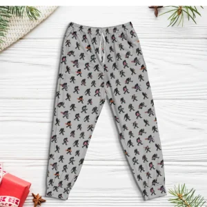 Funny Bigfoot Outdoor Sports Pajama Joggers Hiking & Skiing Sasquatch Pants