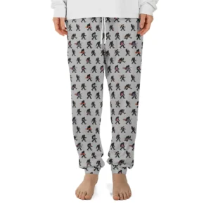Funny Bigfoot Outdoor Sports Pajama Joggers Hiking & Skiing Sasquatch Pants