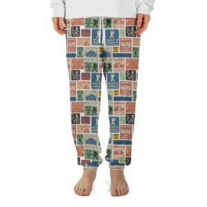 Funny Bigfoot Signs Pajama Joggers Retro Sasquatch Lounge Pants