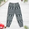 Nordic Bigfoot Rock On Pajama Joggers Ugly Christmas Sweater Pajama Pants