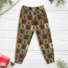 Retro Rock On Sasquatch Lounge Pants Bigfoot Quilt Design