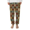 Retro Rock On Sasquatch Lounge Pants Bigfoot Quilt Design