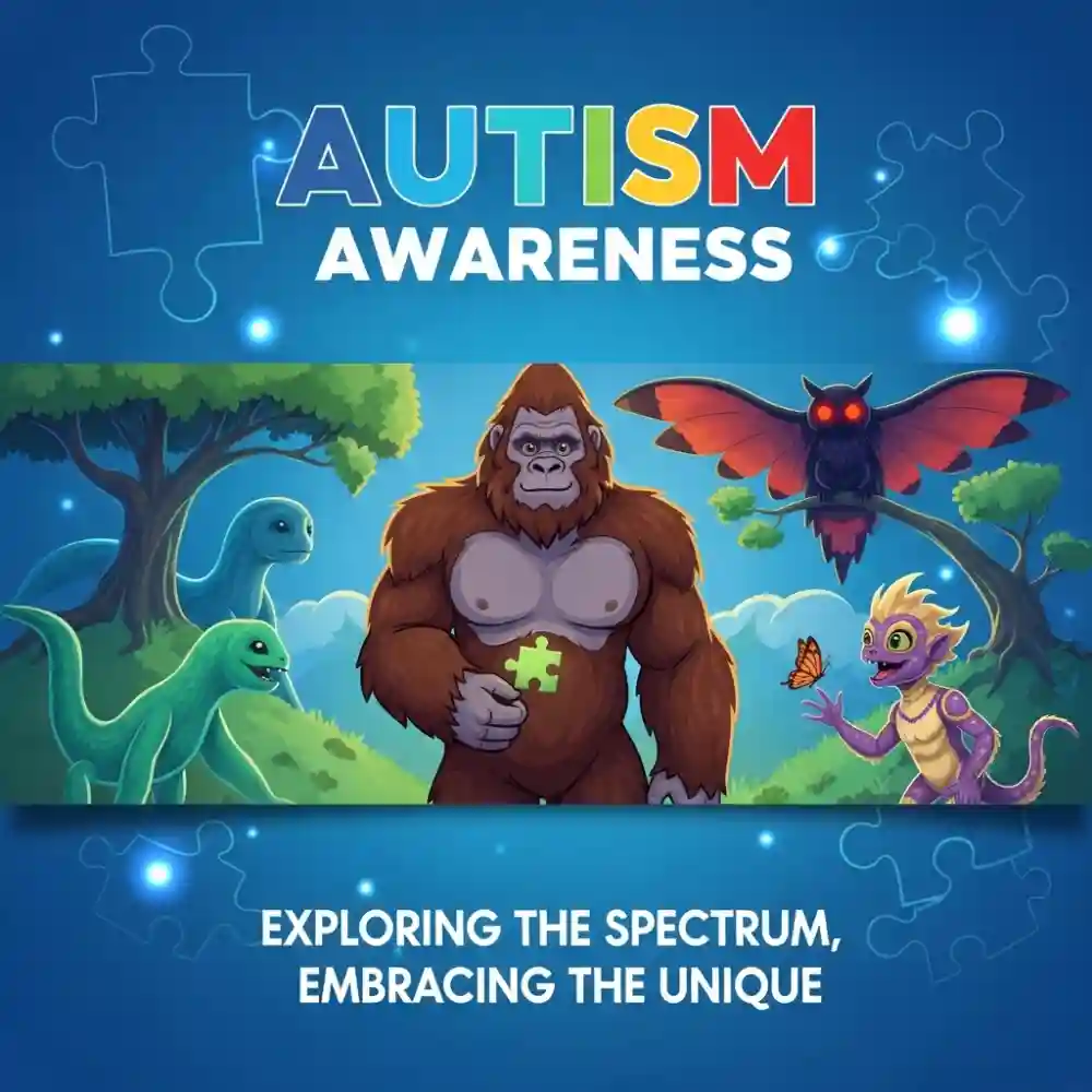 Autism Awareness Cryptid Shirts & Unique Support Apparel