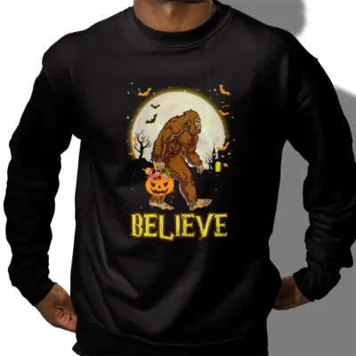 10 Best Bigfoot Halloween Shirts to Unleash Your Inner Cryptid 3 Believe Bigfoot Trick or Treat Shirt Funny Sasquatch Halloween Tee