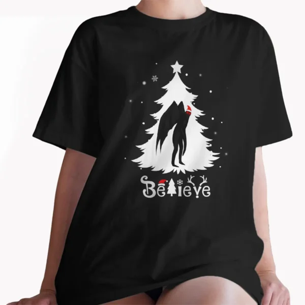 Believe Mothman Christmas Tree Shirt Point Pleasant Cryptid Gift