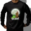 Believe Santa Bigfoot Christmas Shirt Full Moon Sasquatch Gift Tee