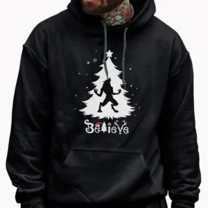 Believe Werewolf Christmas Shirt Michigan Dogman Cryptid Gift Tee