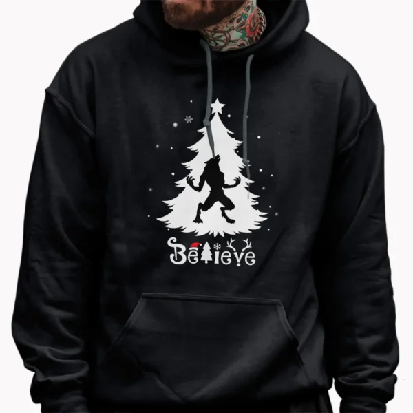 Believe Werewolf Christmas Shirt Michigan Dogman Cryptid Gift Tee