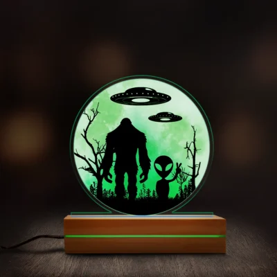 10 Best Bigfoot Night Lights To Illuminate Your Legendary Space 11 Bigfoot and Alien 3D Lamp Funny UFO Sci-Fi LED Light & Room Decor