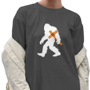Bigfoot Carrying Cross Christian Shirt | Faith Based Christmas Gift 8 Bigfoot Carrying Cross Christian Shirt Faith Based Christmas Gift