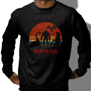 Cryptid Club Shirt Retro Bigfoot, Mothman Cryptozoology Tee