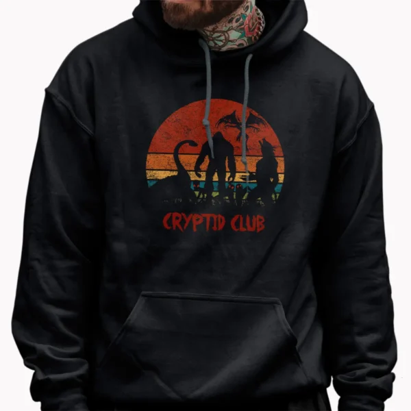 Cryptid Club Shirt Retro Bigfoot, Mothman Cryptozoology Tee
