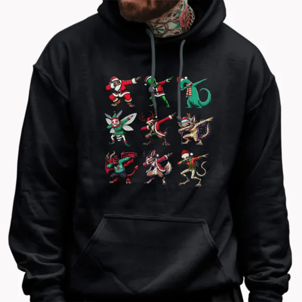 Dabbing Cryptid Christmas Shirt Funny Bigfoot, Mothman & Alien Tee