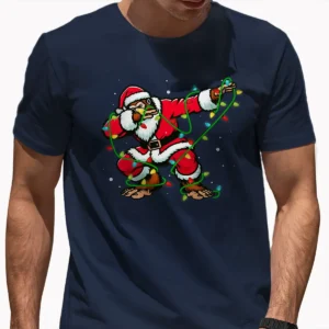 Dabbing Santa Bigfoot Christmas Shirt Funny Sasquatch Gift Tee