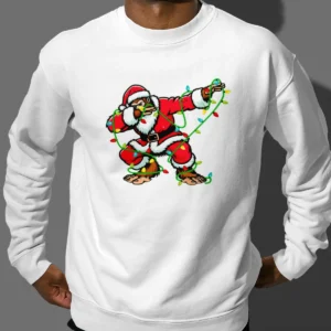 Dabbing Santa Bigfoot Christmas Shirt Funny Sasquatch Gift Tee