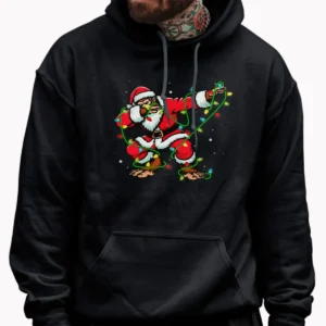 Dabbing Santa Bigfoot Christmas Shirt Funny Sasquatch Gift Tee