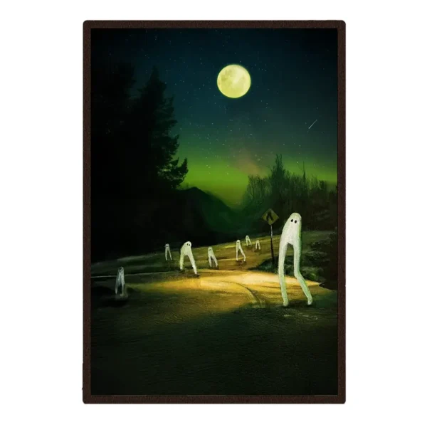 Fresno Nightcrawler Sighting Poster Spooky Cryptid Aesthetic Wall Art