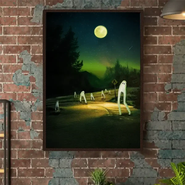 Fresno Nightcrawler Sighting Poster Spooky Cryptid Aesthetic Wall Art