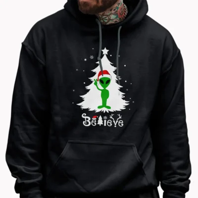 The Ultimate Alien Clothing Guide: 15+ Otherworldly Ideas 14 Funny Alien Believe Christmas Shirt UFO Extraterrestrial Gift Tee