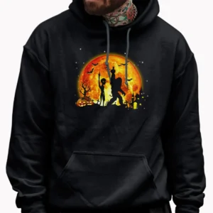 Funny Bigfoot & Alien Middle Finger Halloween Shirt For Adult