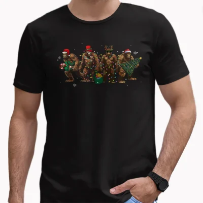 25 Best Bigfoot Christmas Shirts to Make Your Holidays Legendary 16 Funny Bigfoot Christmas Squad Shirt Santa Sasquatch Matching Tee