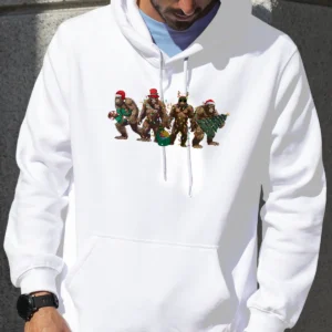 Funny Bigfoot Christmas Squad Shirt Santa Sasquatch Matching Tee