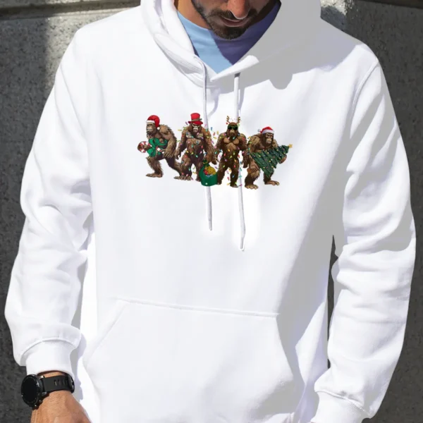 Funny Bigfoot Christmas Squad Shirt Santa Sasquatch Matching Tee