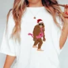 Funny Bigfoot Flamingo Christmas Shirt Tropical Holiday Sasquatch Tee