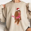 Funny Bigfoot Flamingo Christmas Shirt | Tropical Holiday Sasquatch Tee 9 Funny Bigfoot Flamingo Christmas Shirt Tropical Holiday Sasquatch Tee